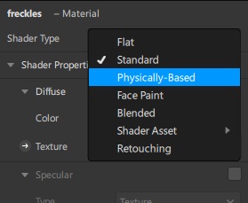 Changing the shader type in Spark AR