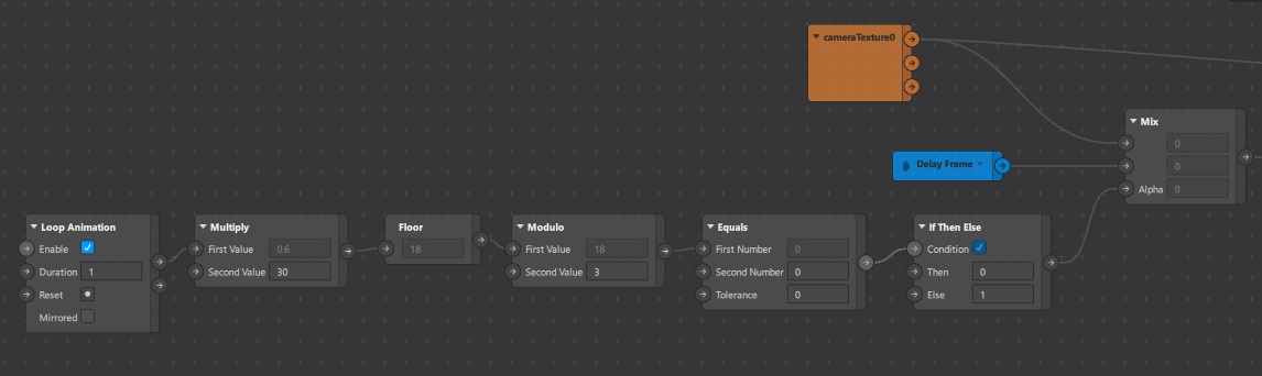 Setting up the framerate adjustment in Spark AR