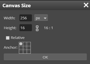 Resizing our canvas to fit the base lookup table