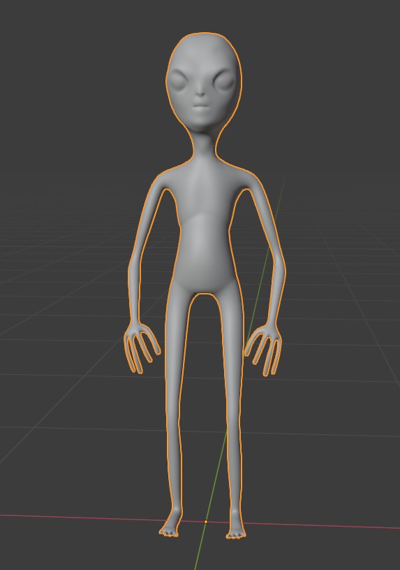 3D character ready for export