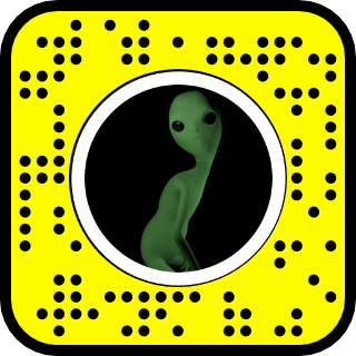 Snapcode for the alien twerk Snapchat lens