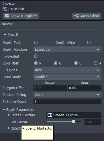 How to find the names of material properties