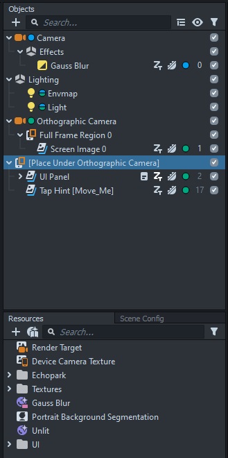 Importing the Lens Studio UI widgets